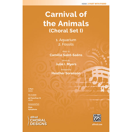 choir sheet music of carnival of the animals