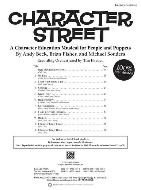 character street kids musicals shows with puppets