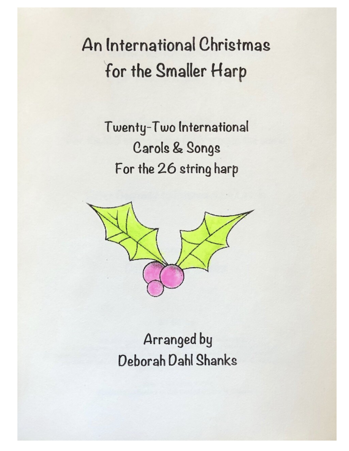 Christmas carols for harp sheet music