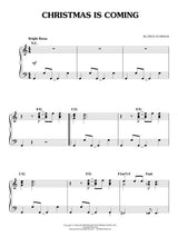 christmas is coming sheet music for piano