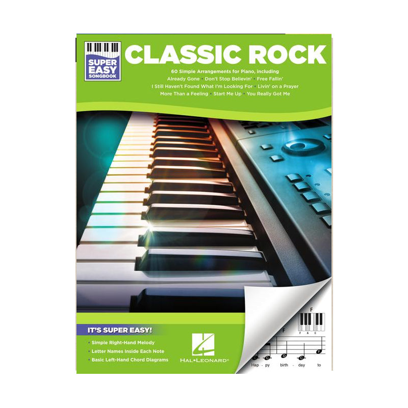 Classic rock easy piano sheet music