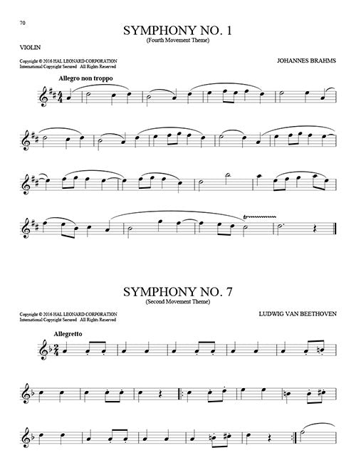 Top classical music solo sheet music for violin