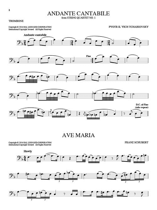 Ave maria by schubert sheet music for trombone