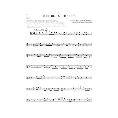 cold december night christmas sheet music for viola