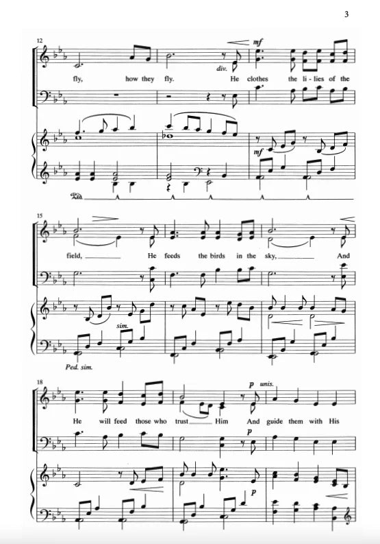 consider the lilies sheet music by lyon and tabernacle choir