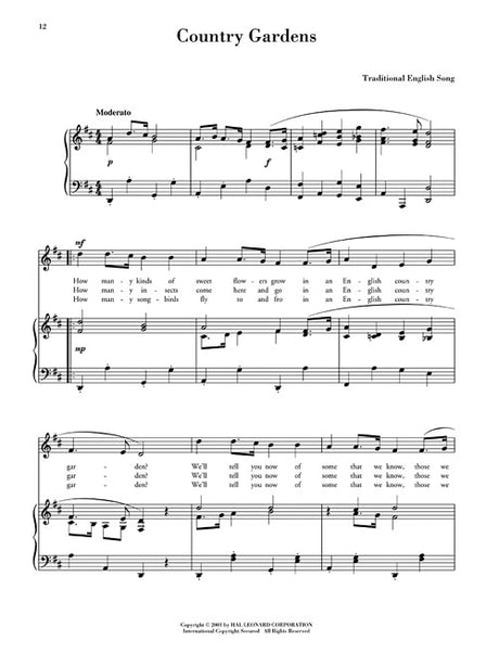 country gardens sheet music for young singers