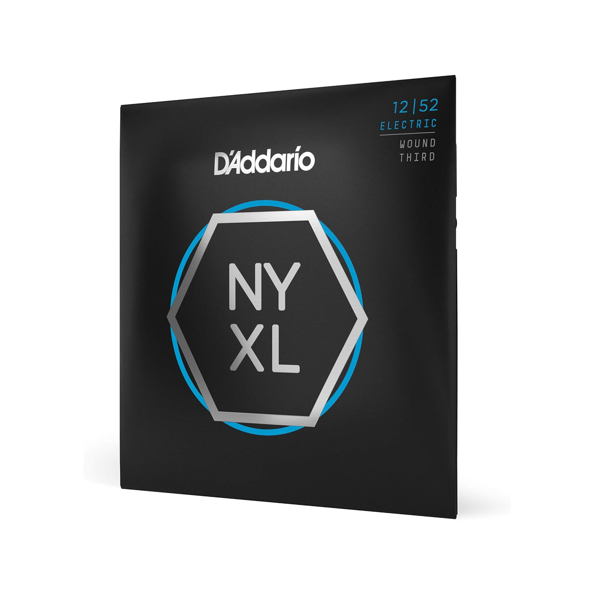 D'Addario NYXL1252W Nickel Wound Electric Guitar Strings Light Wound 3rd 12-52