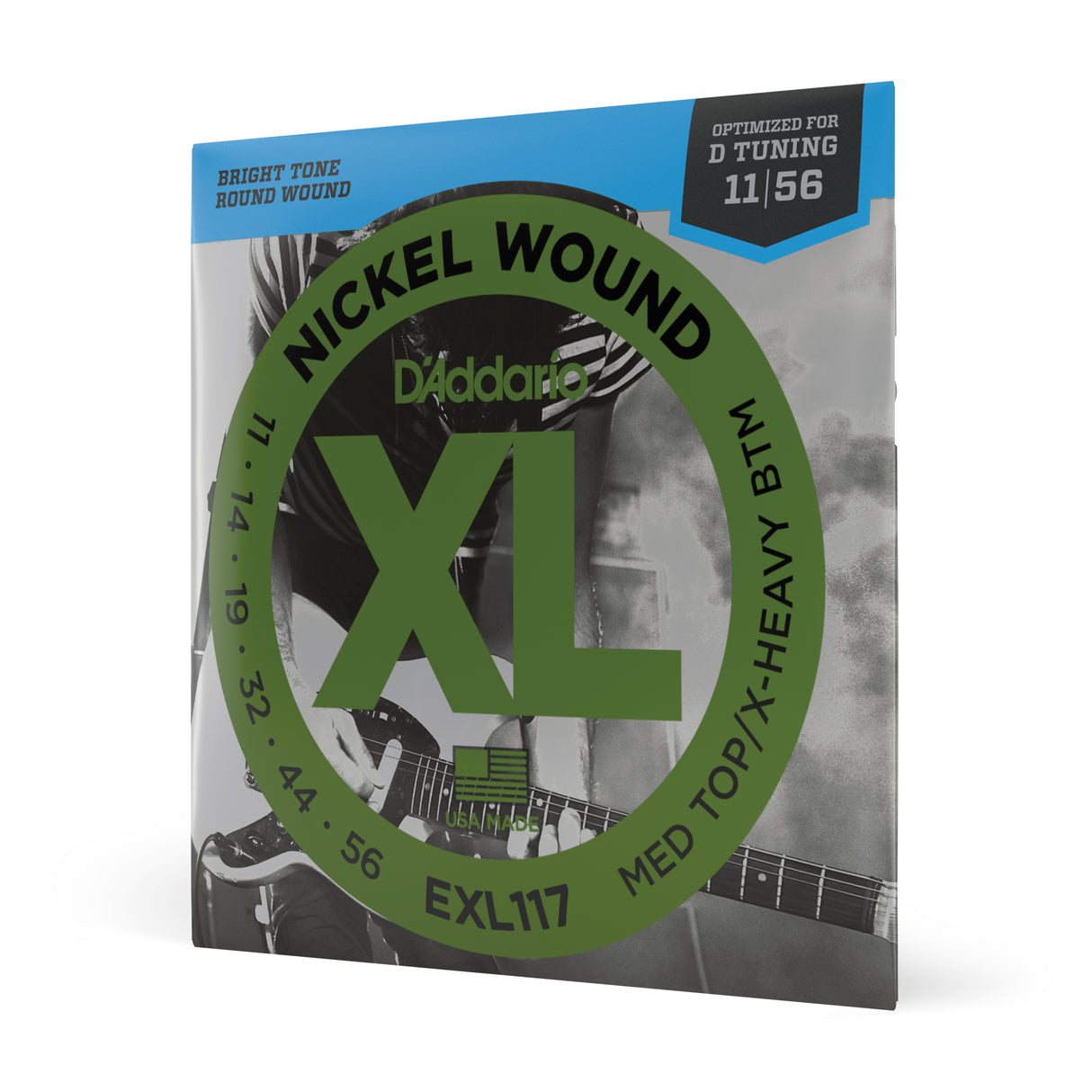 D'Addario Nickel Wound Electric Guitar Strings Medium Top/Extra-Heavy Bo...