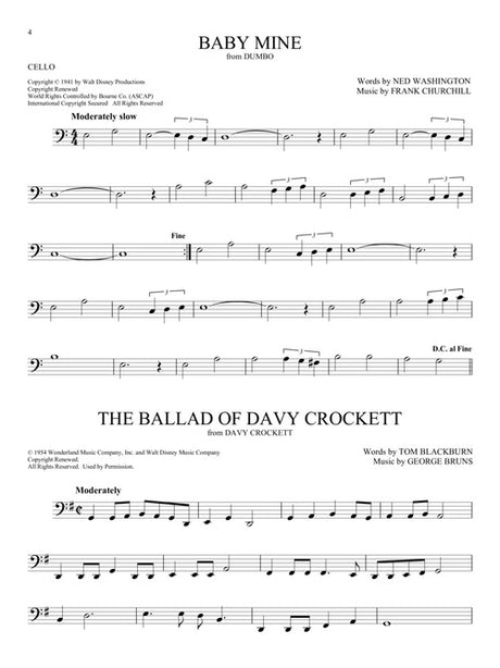 Davy Crockett solo for cello sheet music