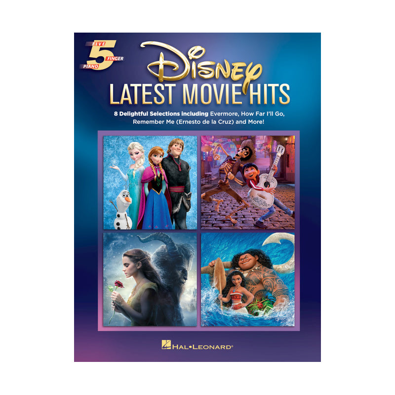 Disney latest hits for 5 finger easy piano sheet music