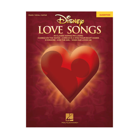 Disney love songs for piano sheet music for vocal and guitar