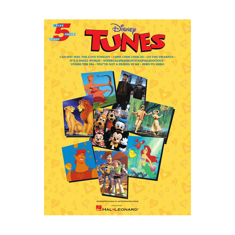 Disney tunes for 5 finger easy piano sheet music