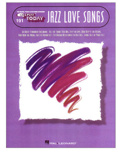 easy piano sheet music of play along jazz love songs