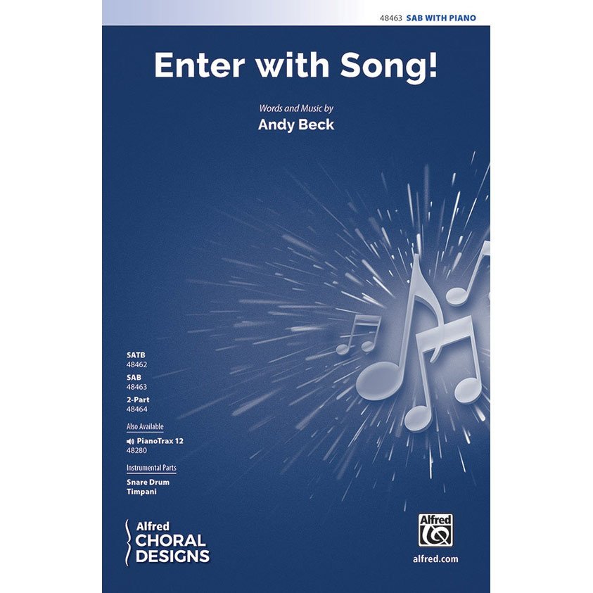 Enter with song for satb concert choir sheet music