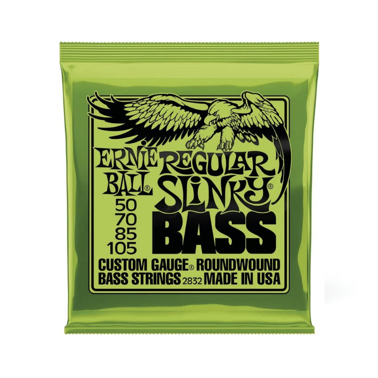 Cordes pour guitare basse Ernie Ball Regular Slinky Nickel Wound, calibre 50-105 