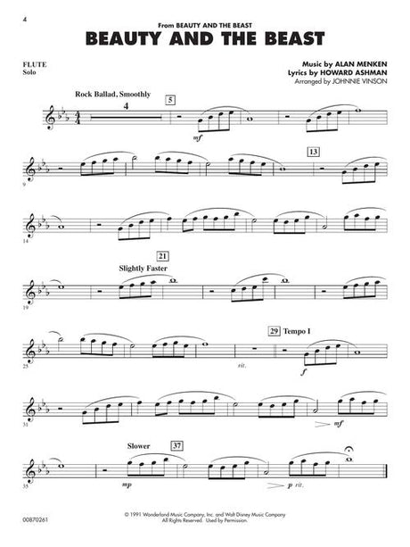 essential elements disney flute sheet music of beauty