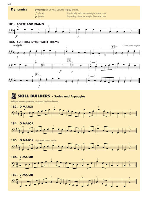 essential elements for strings cello book 1 learning dynamics