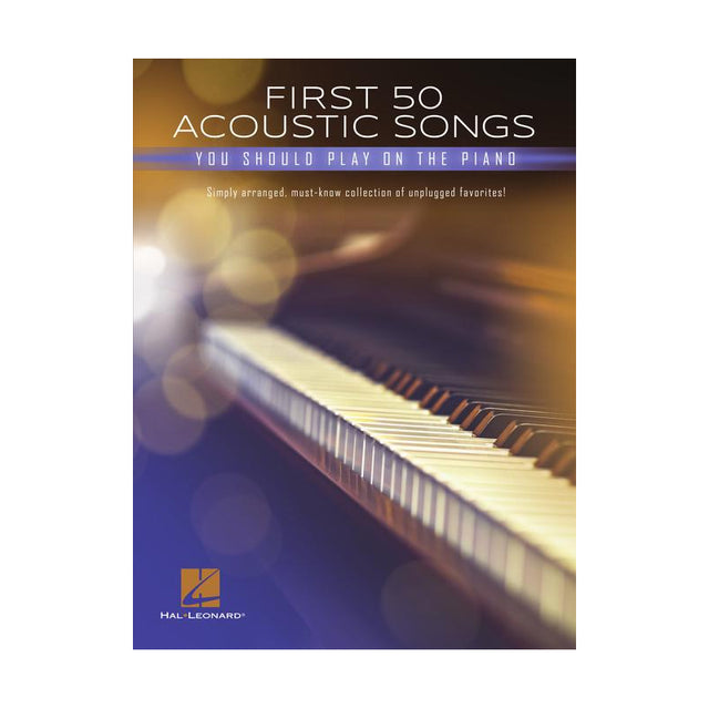 first 50 acoustic songs for piano sheet music