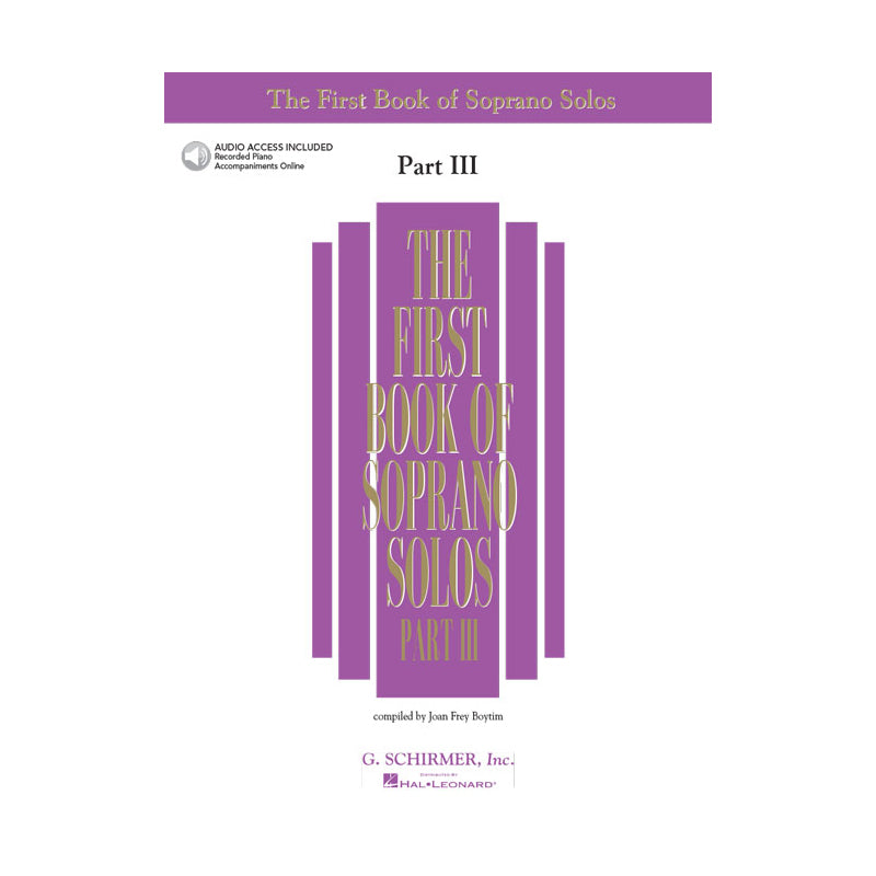 The First Book of Soprano Solos - Part III Book & Online Audio