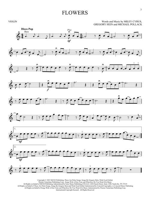 flowers sheet music for violin solo