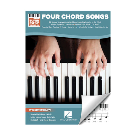 four chord songs for super easy piano sheet music