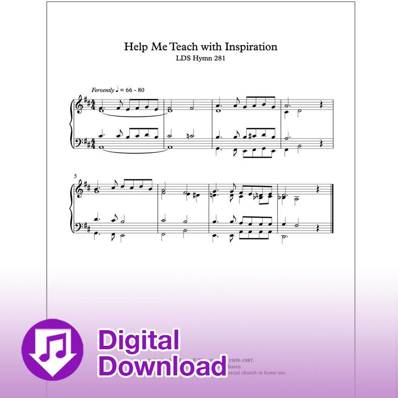 Help me teach with inspiration hymn harmonization