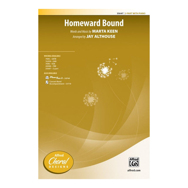 homeward bound choir sheet music for satb