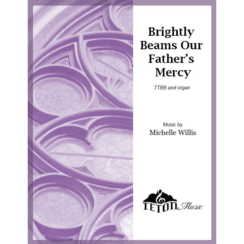 Hymn sheet music of brightly beams our fathers mercy for TTBB