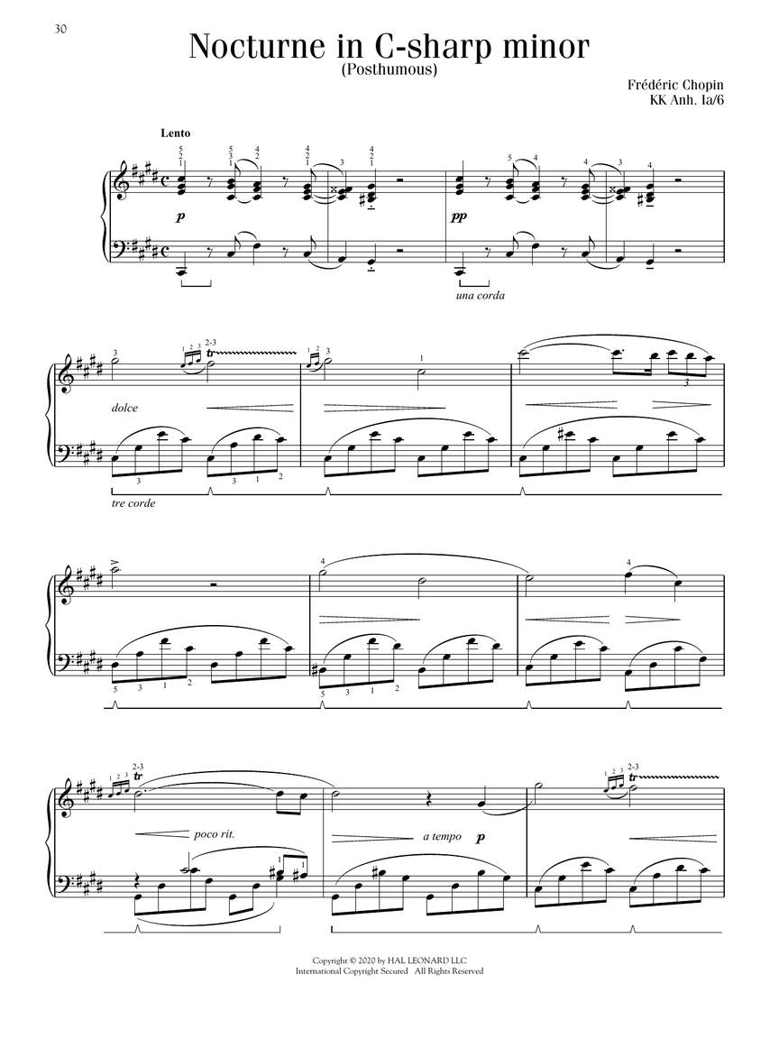 intermediate chopin favorites piano sheet music of nocturne