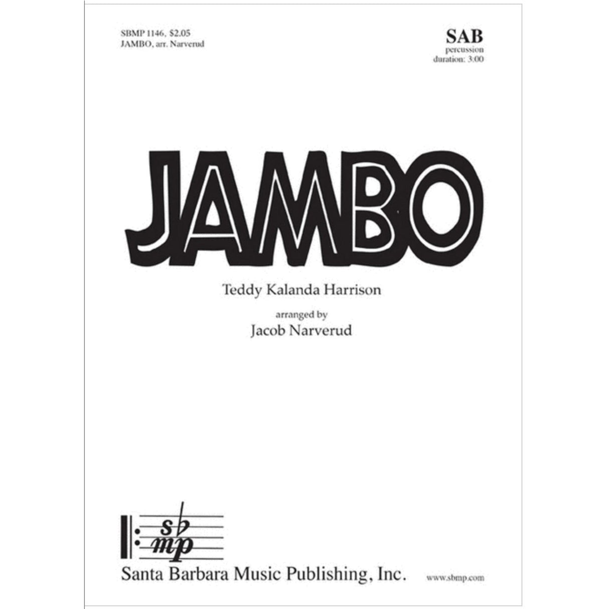 Jambo satb choir sheet music by narverud