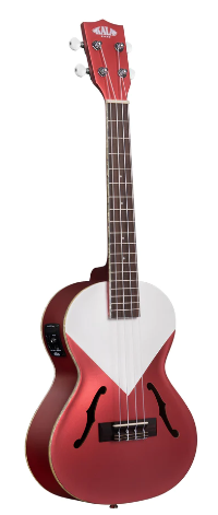 Kala arch top brand ukulele in red