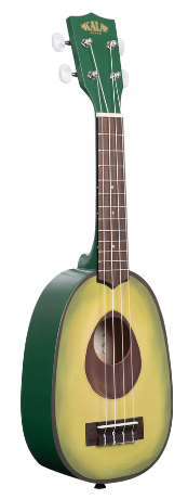 Kala brand ukulele shaped like avocado soprano