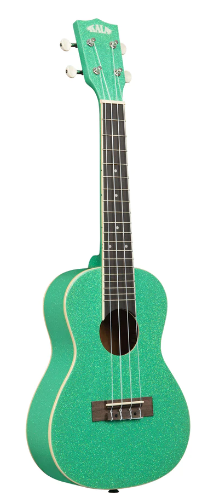 kala r20 green glitter concert ukulele