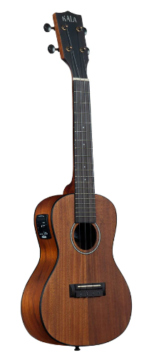 koa wood kala brand ukulele with eq in concert size