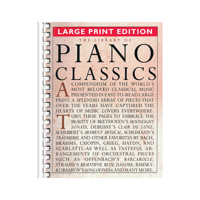 La Bibliothèque des Classiques du Piano - Édition en gros caractères