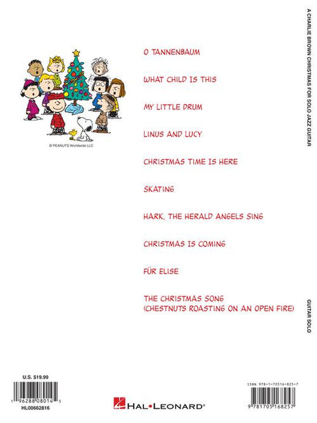 list of charlie brown christmas songs for guitar sheet music