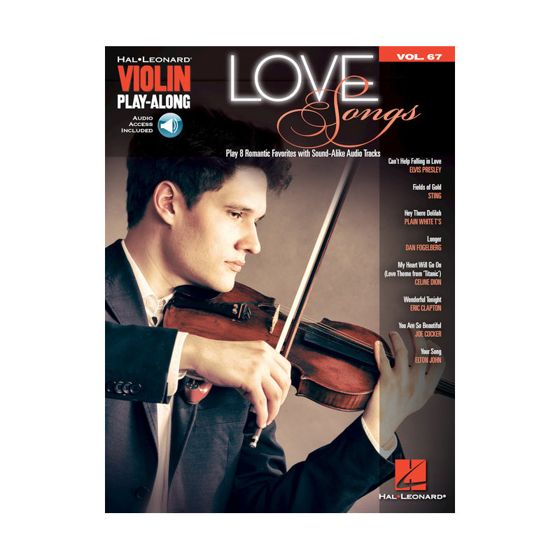 Love Songs Violin Play-Along Volume 67