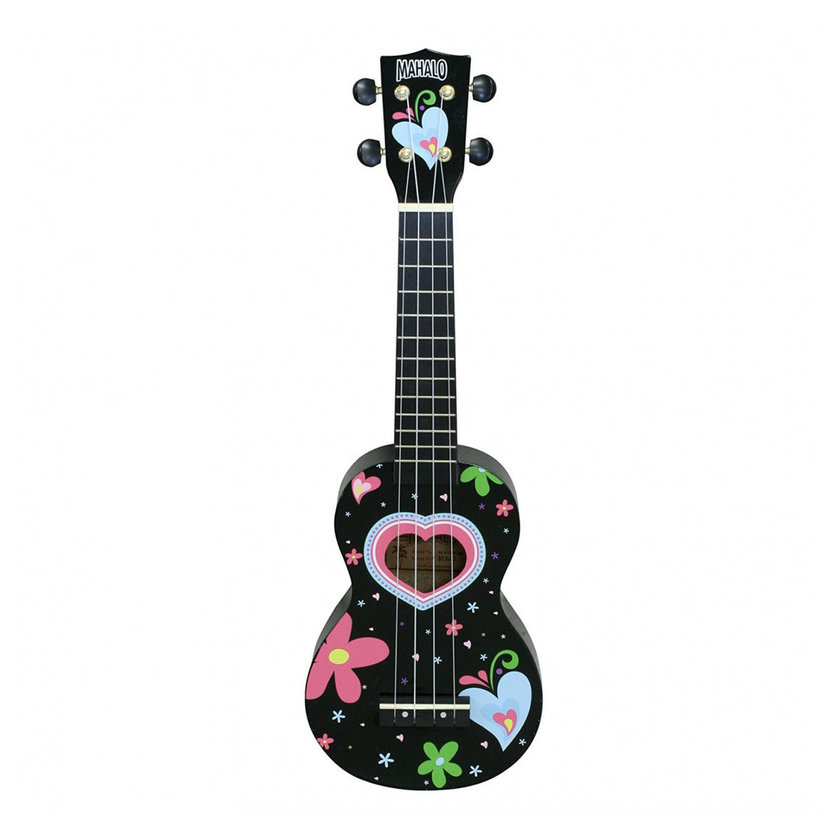 Mahalo Art Series Heart Soprano Ukulele Black