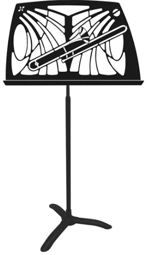 Manhasset music stand with trombone