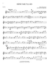 moana disney flute sheet music of how far i'll go