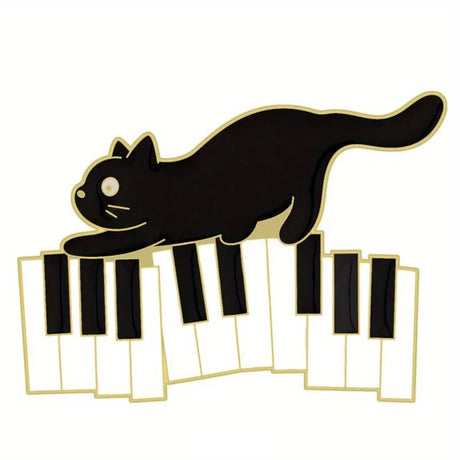 Musical gifts of cat and piano pin for teachers and students