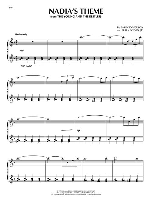 nadia's theme from young and the restless piano sheet music