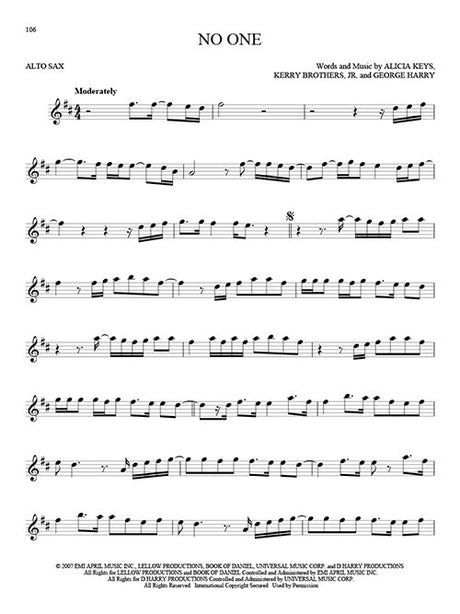 No one solo sheet music for alto sax