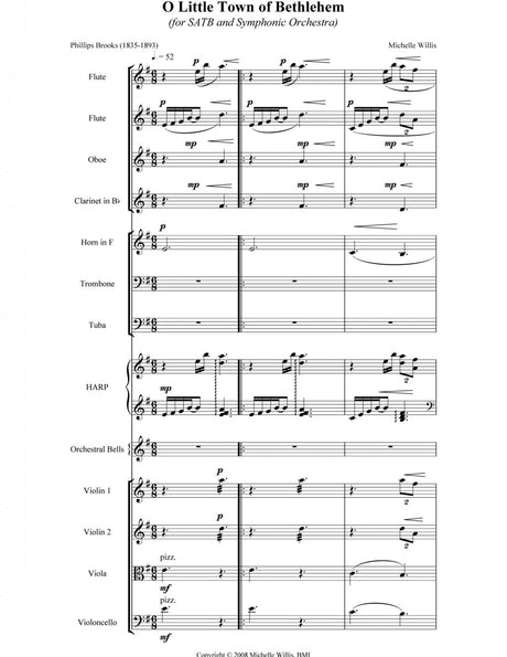 O Little Town of Bethlehem (SATB et Orchestre) 