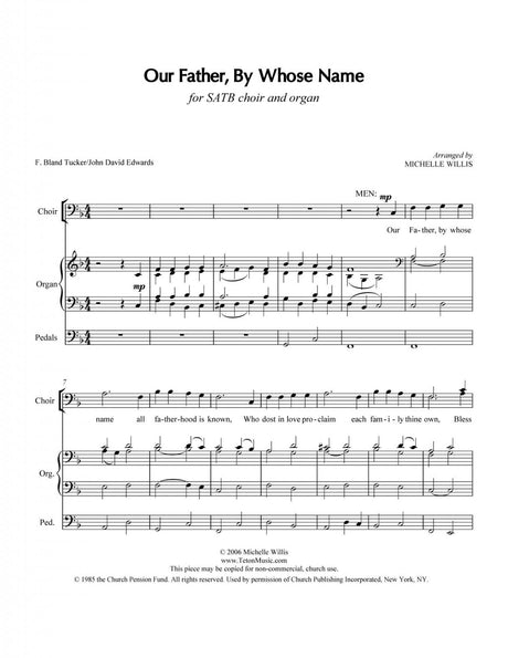 Our Father By Whose Name (SATB)