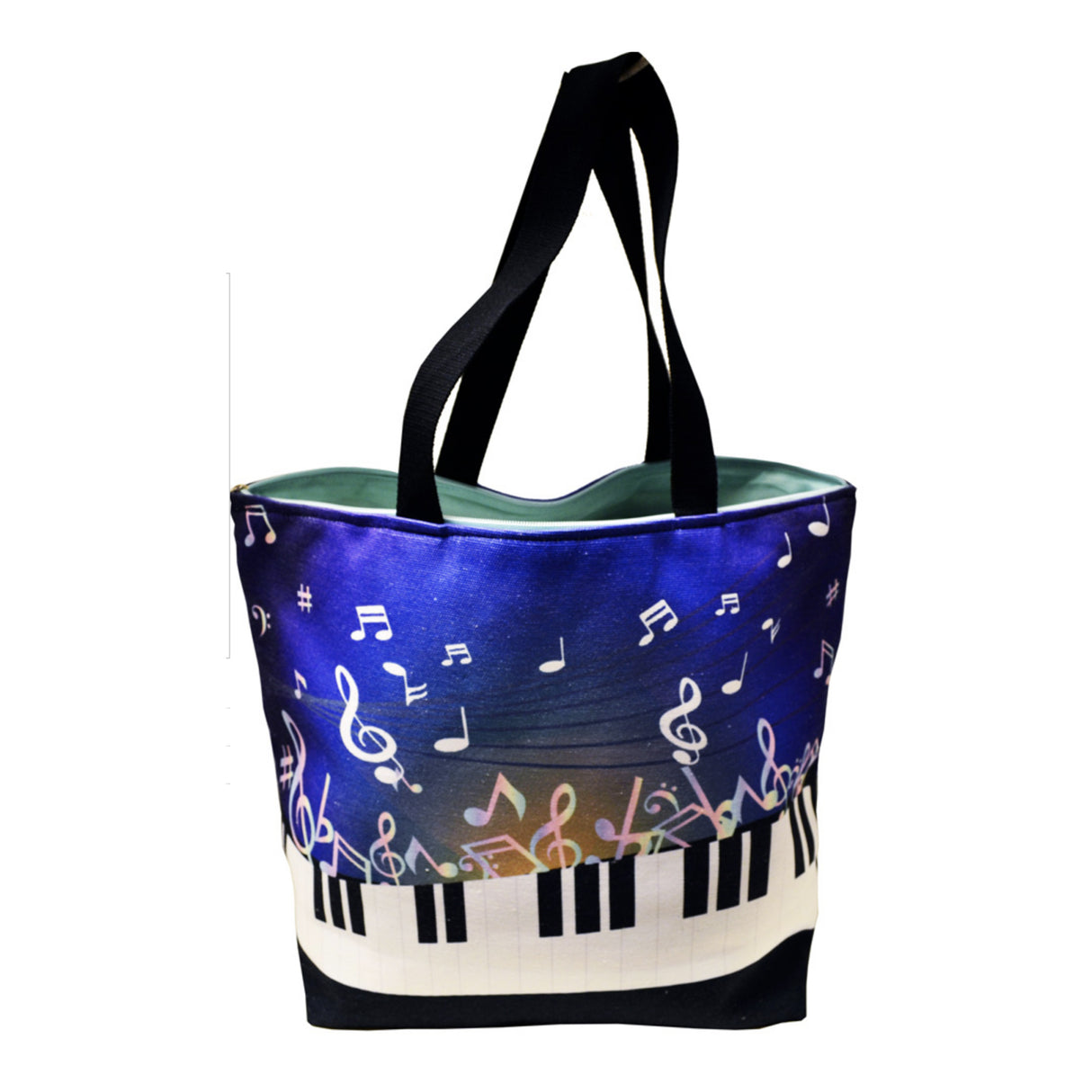 Piano Keys Tote Bag (Bright Blue)