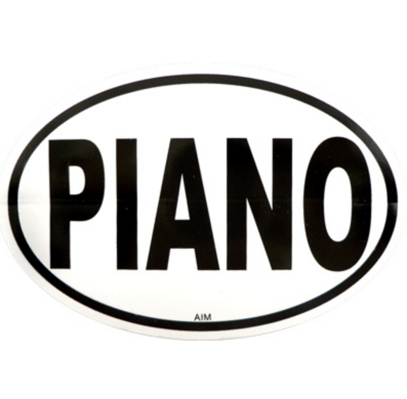 Autocollant ovale pour piano