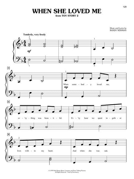 pixar sheet music easy piano toy story song