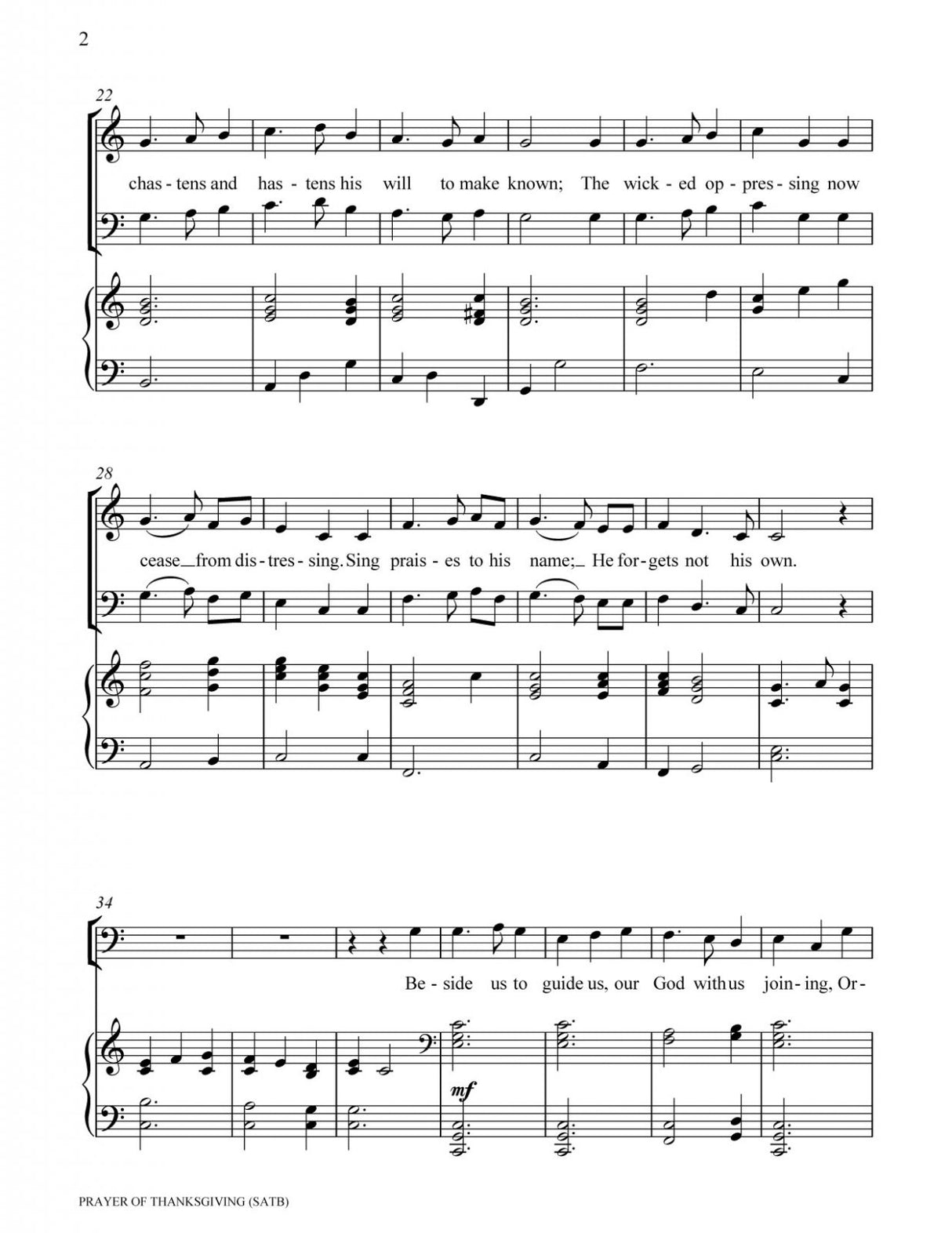 Prière d'action de grâce (SATB)