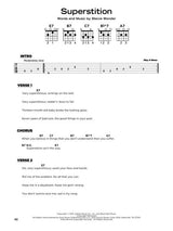 really easy guitar sheet music superstition